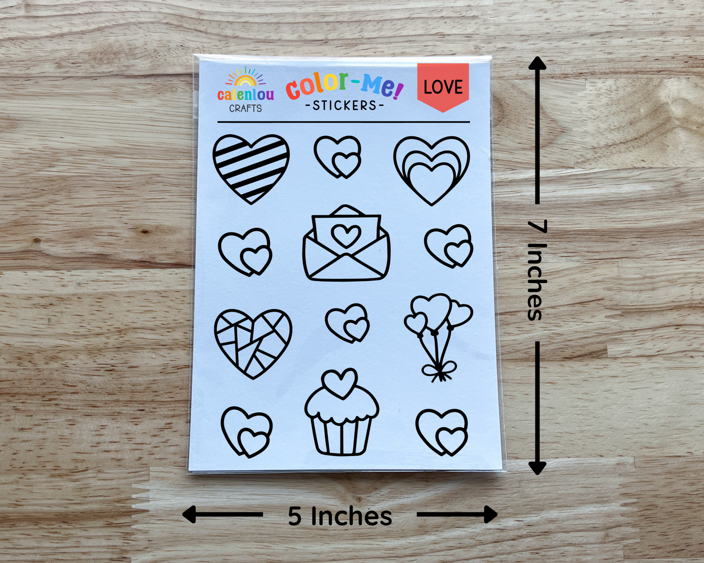 Valentine Color Your Own Stickers