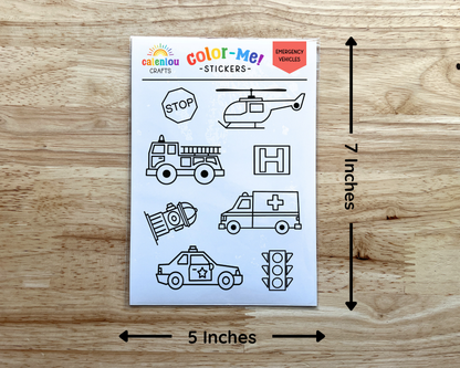Emergency Color Your Own Stickers