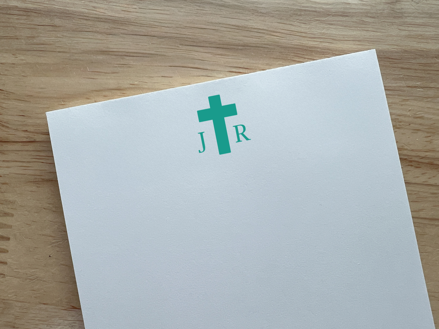 Personalized Monogram Cross Notepad
