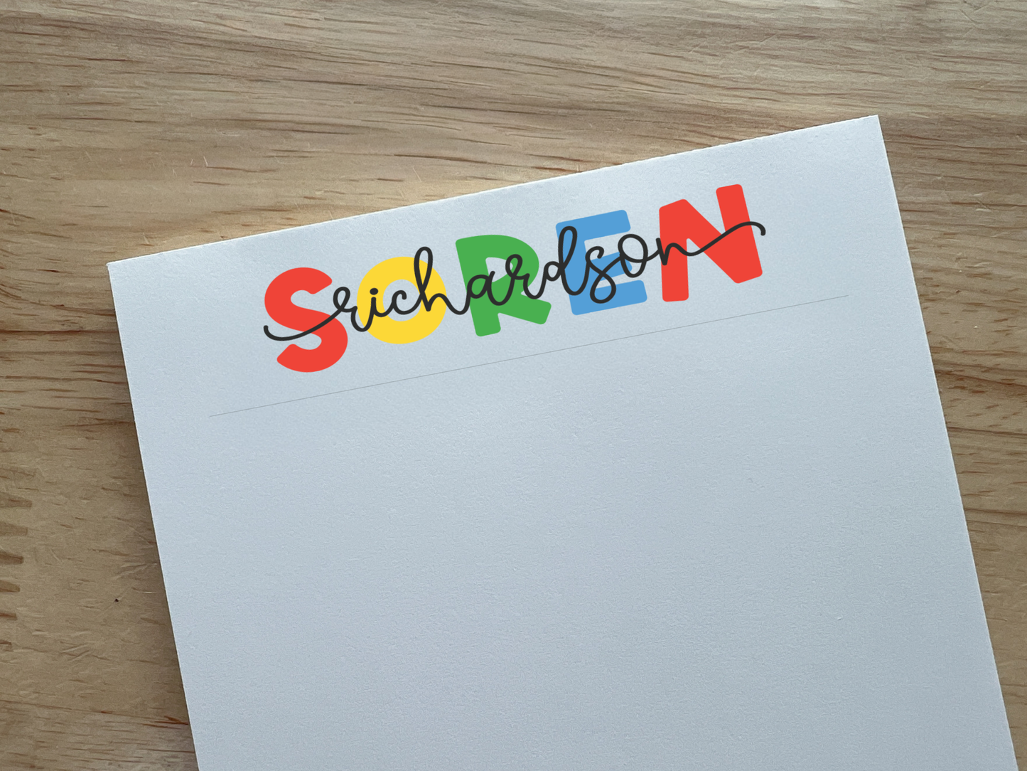 Personalized Notepad