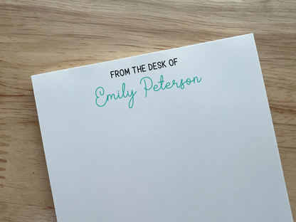 Personalized 'From the Desk of' Notepad