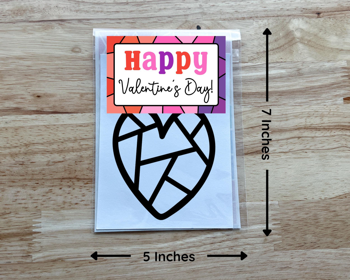Hearts Suncatcher Sticker Valentine Craft Kit, Set of 4