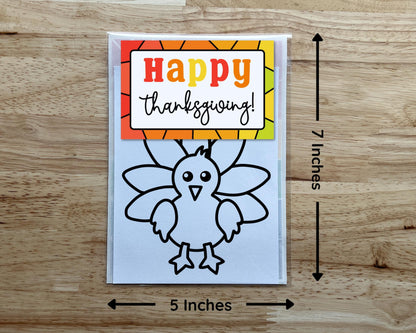 Turkey Suncatcher Sticker Thanksgiving Craft Kit