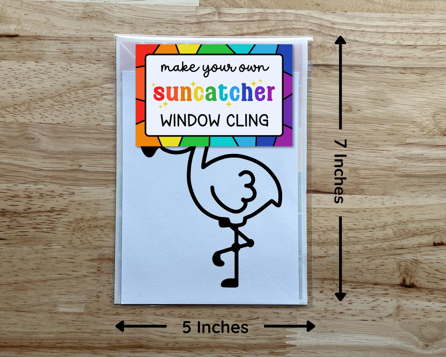 Flamingo Suncatcher Sticker Craft Kit