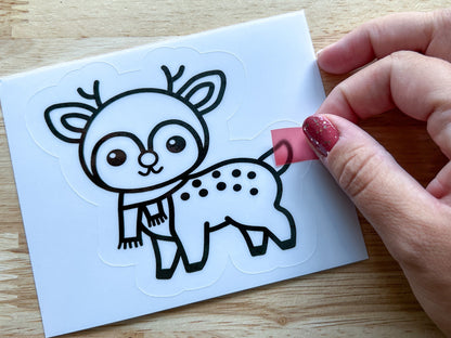 Christmas Reindeer Suncatcher Sticker Craft Kit