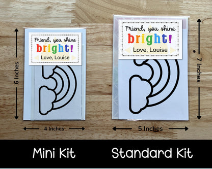 Rainbow Valentines Day Class Favors, Suncatcher Craft Kit