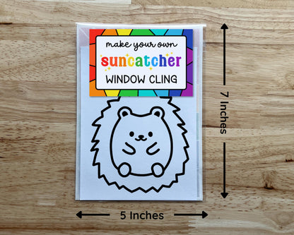 Hedgehog Suncatcher Sticker Craft Kit