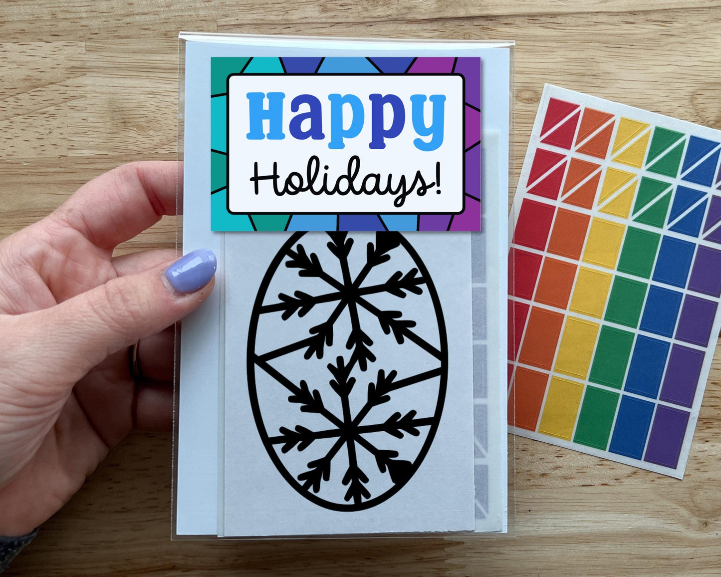 Mini Snowflake Suncatcher Sticker Holiday Craft Kit