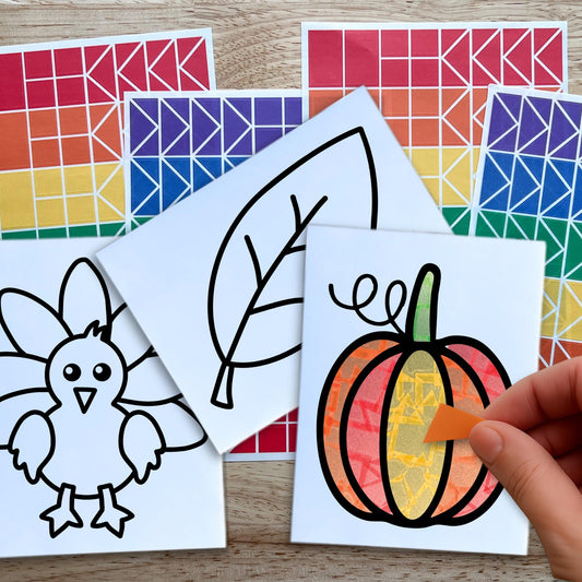 Bulk Thanksgiving Suncatcher Craft Activity