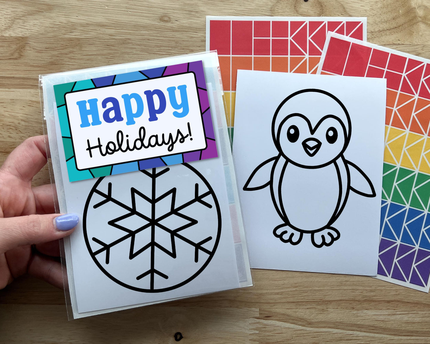 Winter Suncatcher Sticker Craft Kit, 2 Pack