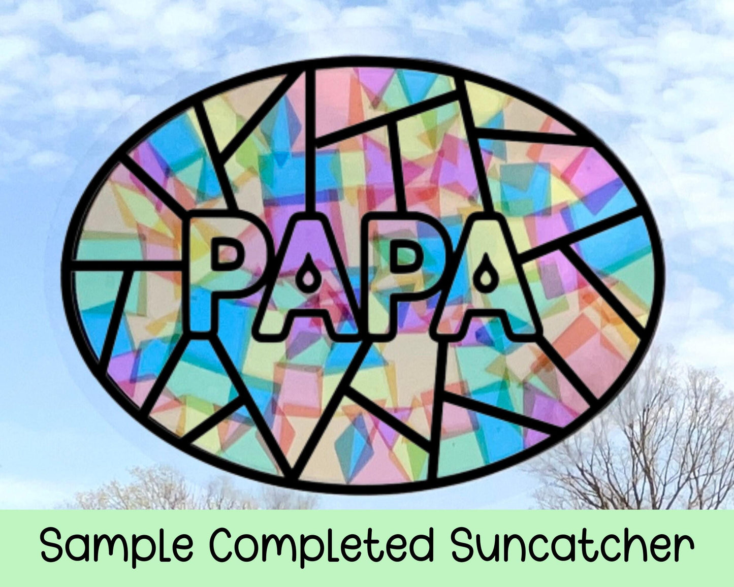 Papa Suncatcher Sticker Craft Kit
