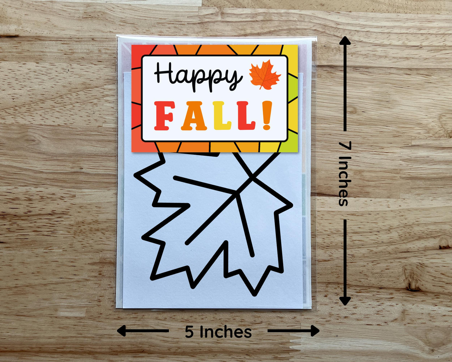 Fall Leaf Suncatcher Sticker Craft Kit