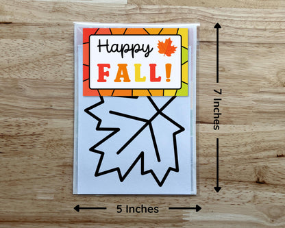 Fall Leaf Suncatcher Sticker Craft Kit