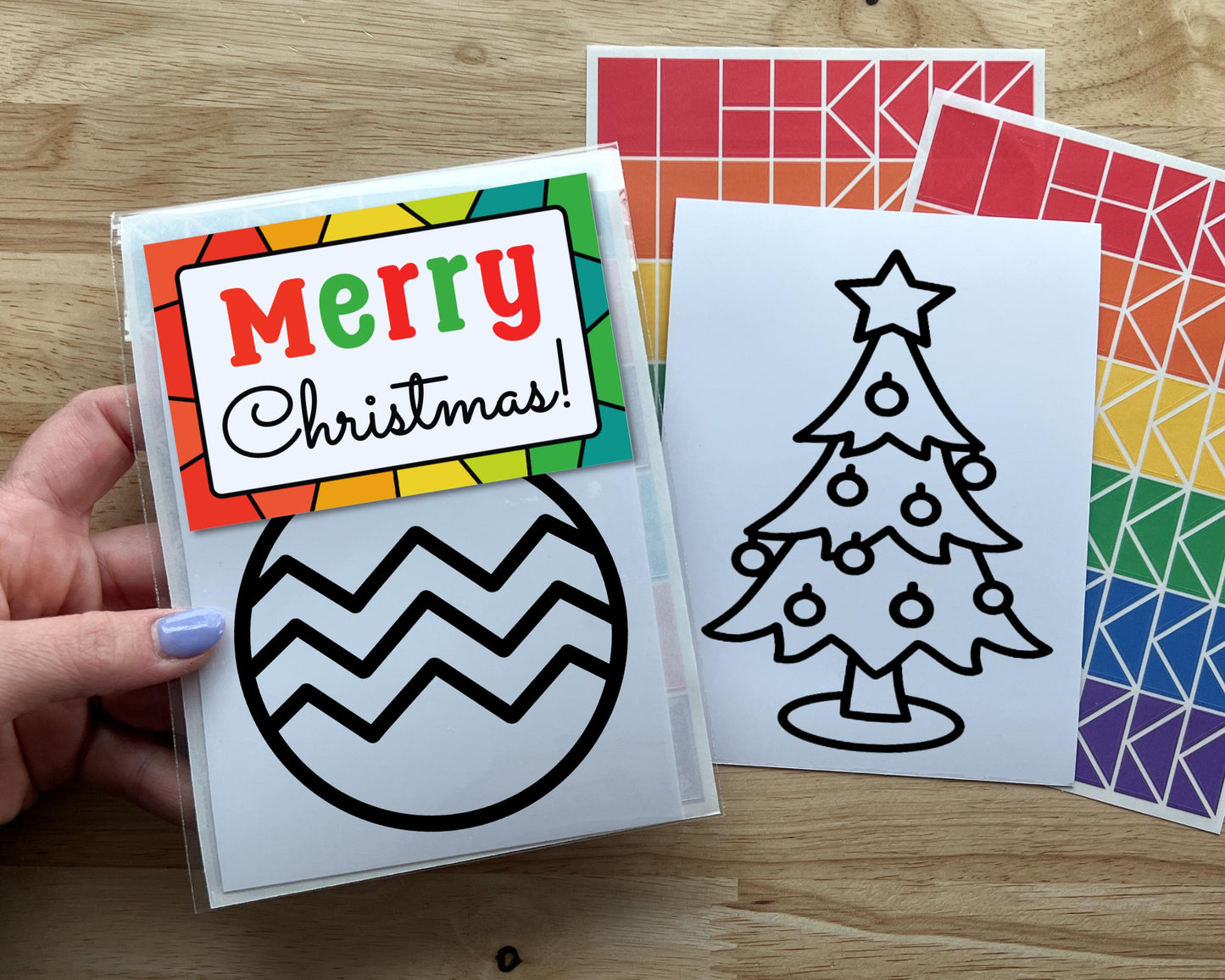 Christmas Suncatcher Sticker Craft Kit, 2 Pack