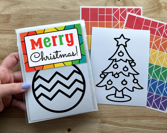 Christmas Suncatcher Sticker Craft Kit, 2 Pack