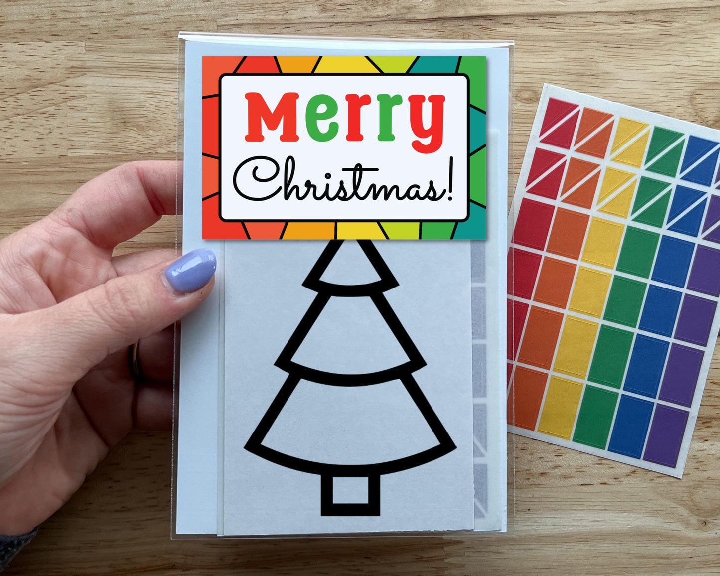 Mini Christmas Tree Suncatcher, Holiday Craft Kit