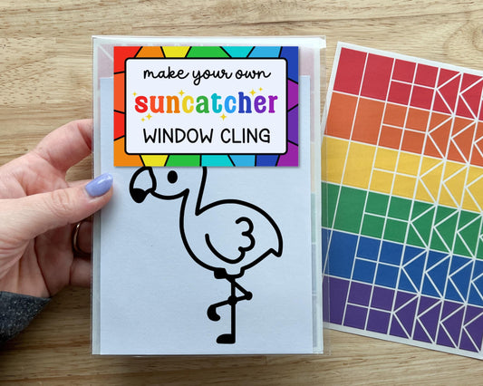 Flamingo Suncatcher Sticker Craft Kit