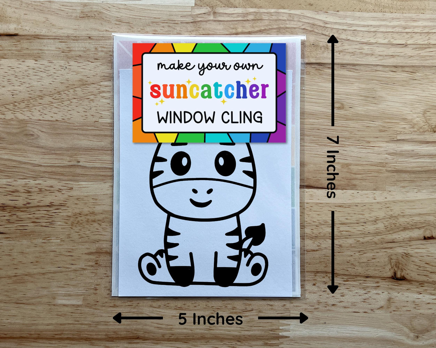 Zebra Suncatcher Sticker Craft Kit