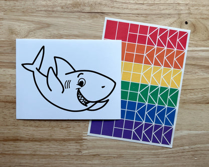 Shark Suncatcher Sticker Craft Kit