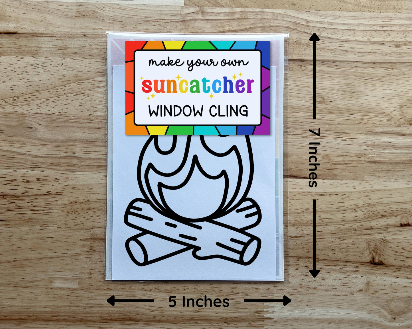 Camping Suncatcher Sticker Craft Kit, Set of 4