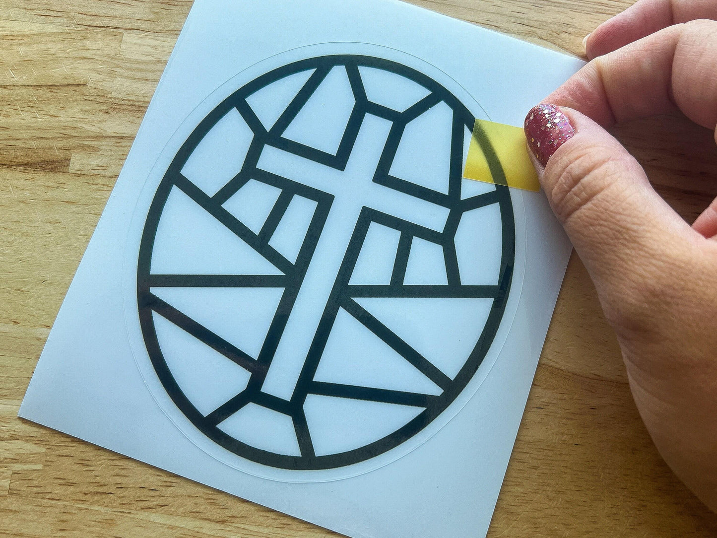 Cross Suncatcher Sticker Easter Craft Kit