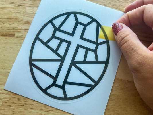 Cross Suncatcher Sticker Easter Craft Kit