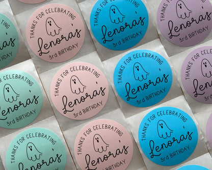 Halloween Birthday Party Favor Labels (Set of 10)