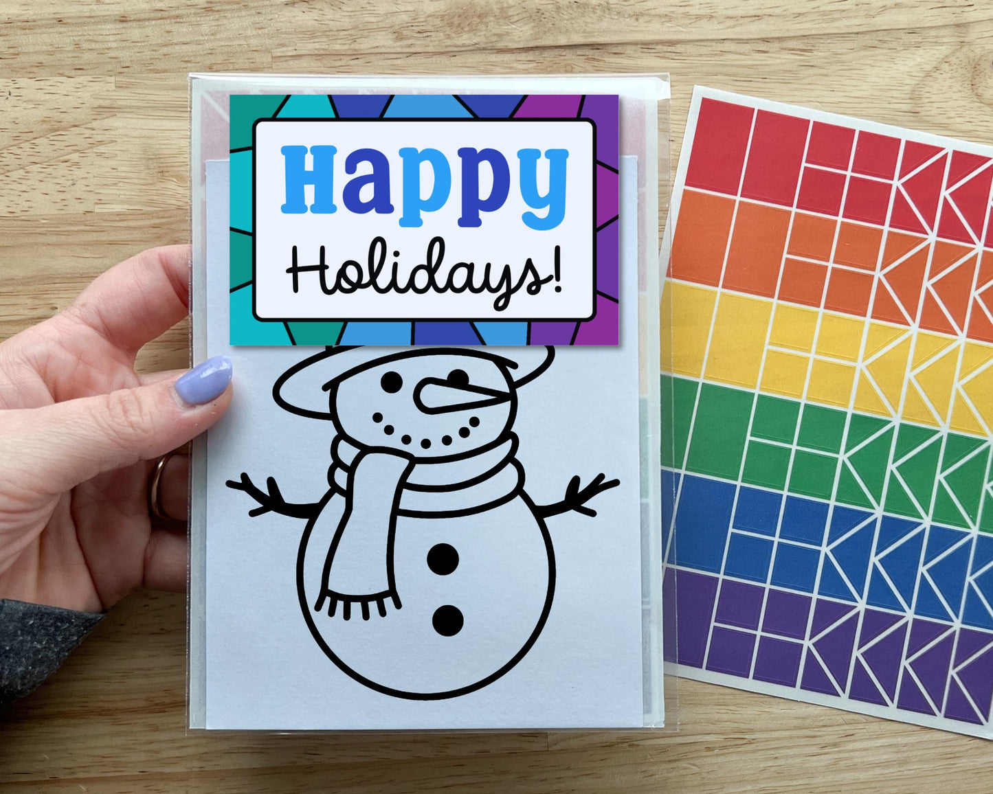 Snowman Suncatcher Sticker Holiday Craft Kit