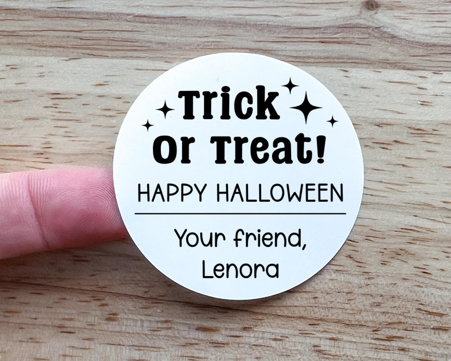 Trick or Treat Halloween Party Favor Labels (Set of 10)