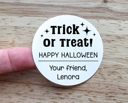Trick or Treat Halloween Party Favor Labels (Set of 10)