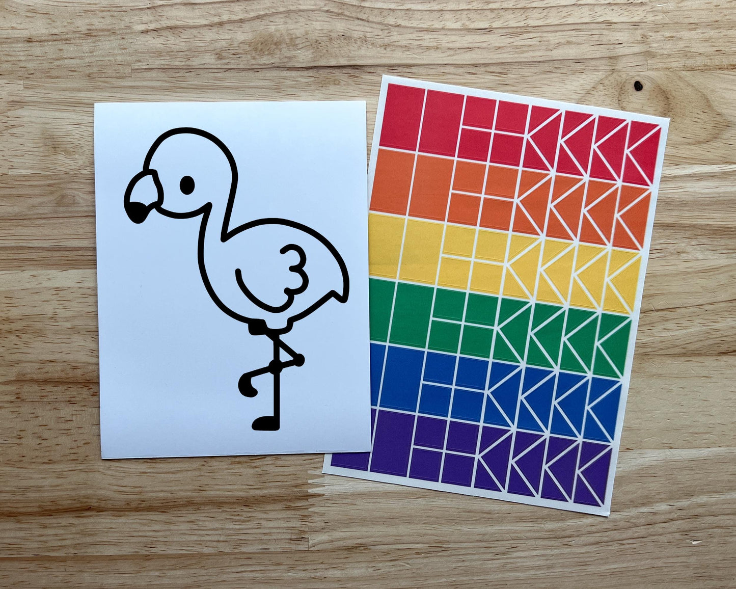 Flamingo Suncatcher Sticker Craft Kit