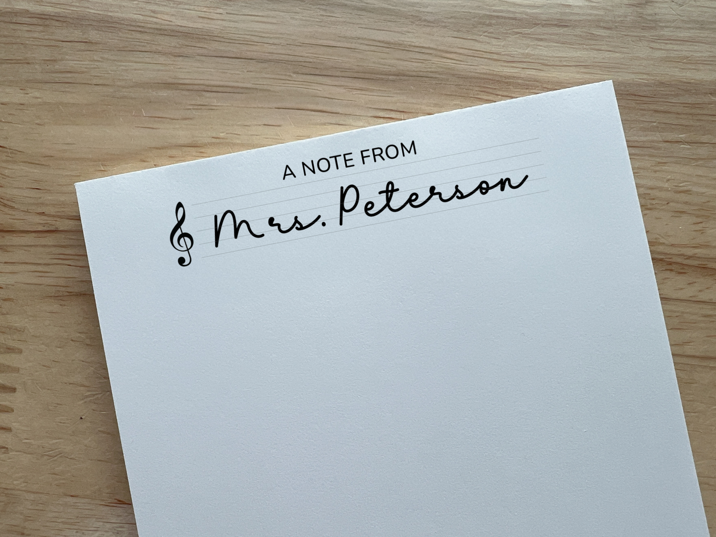 Personalized Music Teacher Notepad