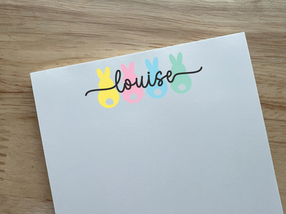 Personalized Pastel Bunny Notepad