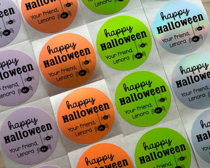 Happy Halloween Party Favor Labels (set of 10)