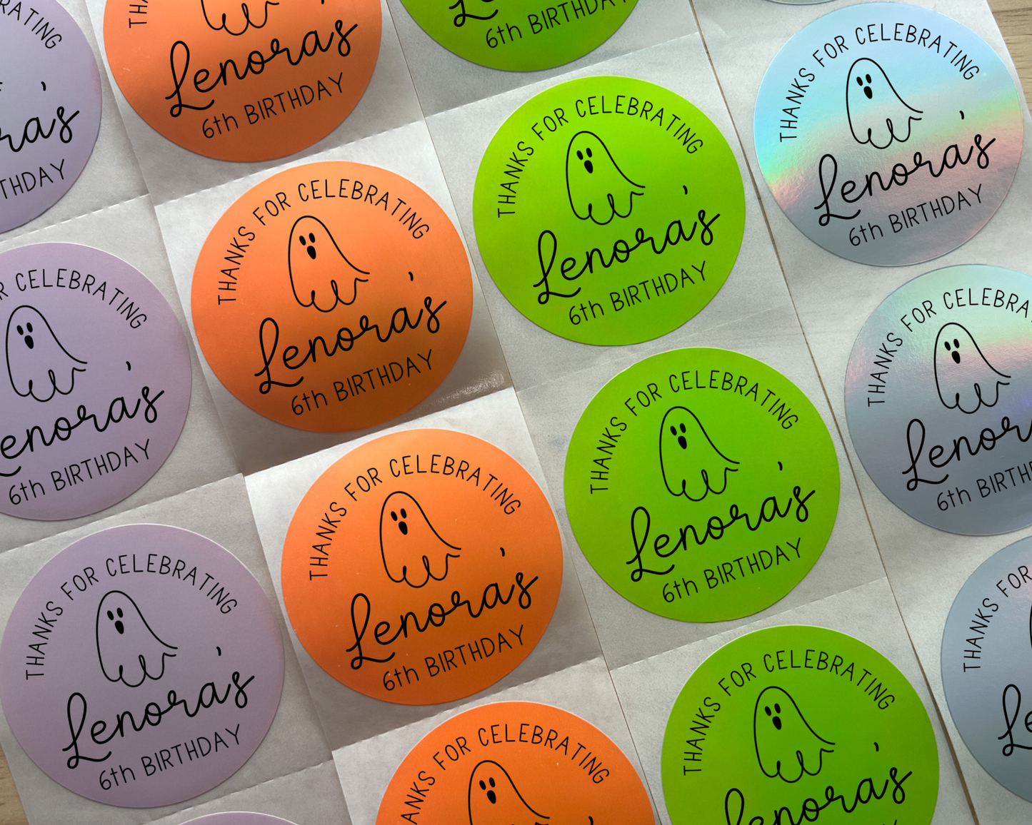 Halloween Birthday Party Favor Labels (Set of 10)