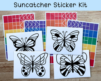 Butterfly Suncatcher Sticker Craft Kit, Set of 4