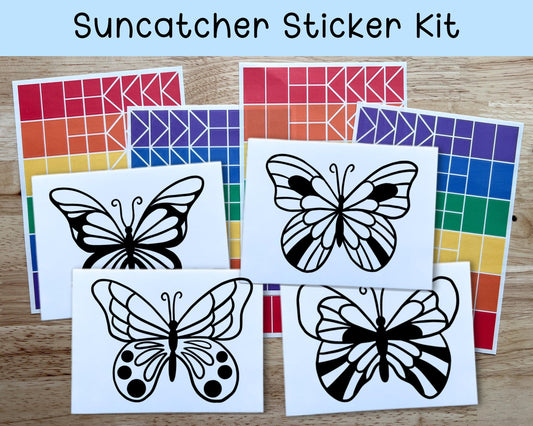 Butterfly Suncatcher Sticker Craft Kit, Set of 4
