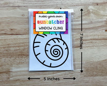 Seashell Suncatcher Sticker Craft Kit, Set of 4