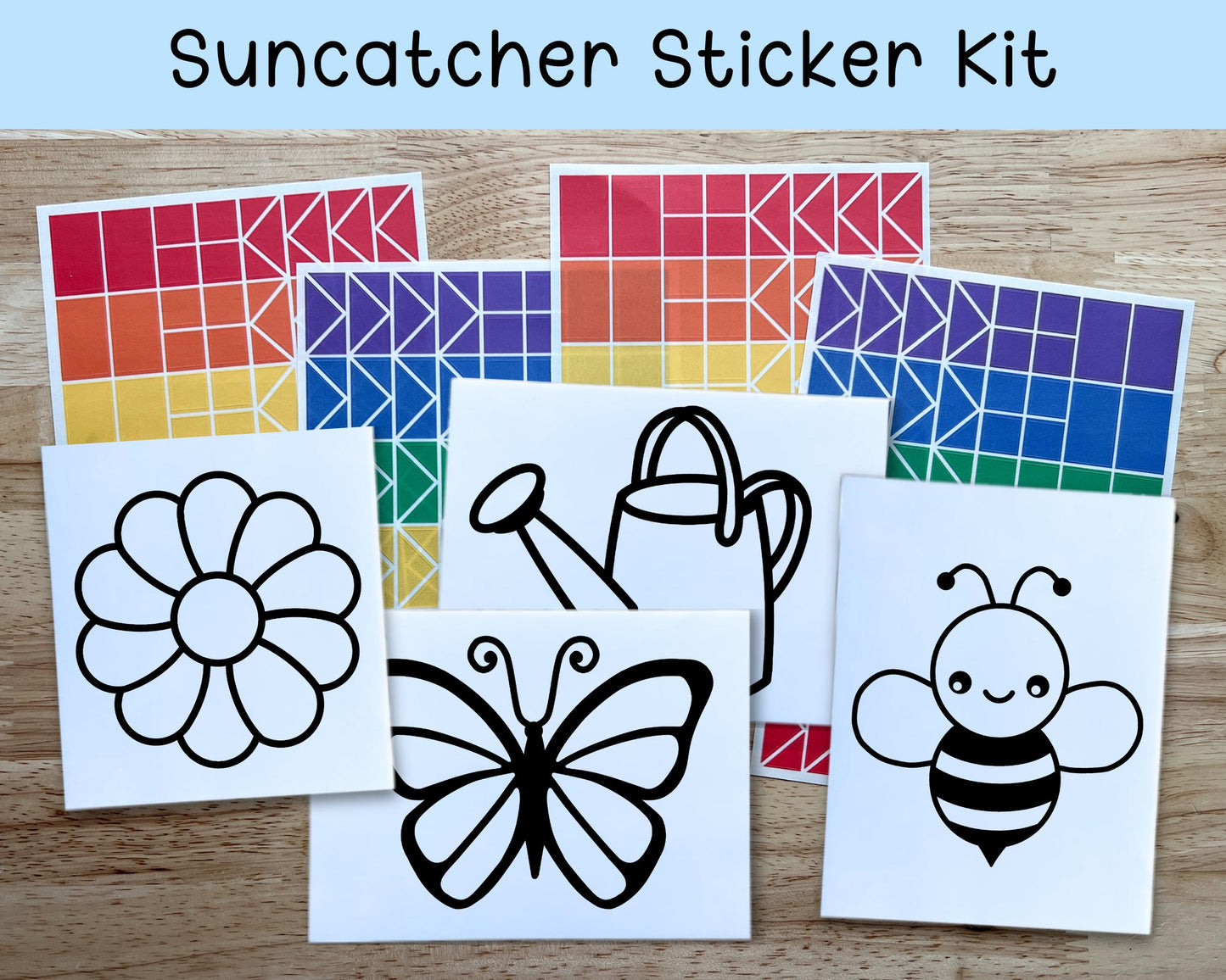 Garden Suncatcher Sticker Craft Kit, Set of 4