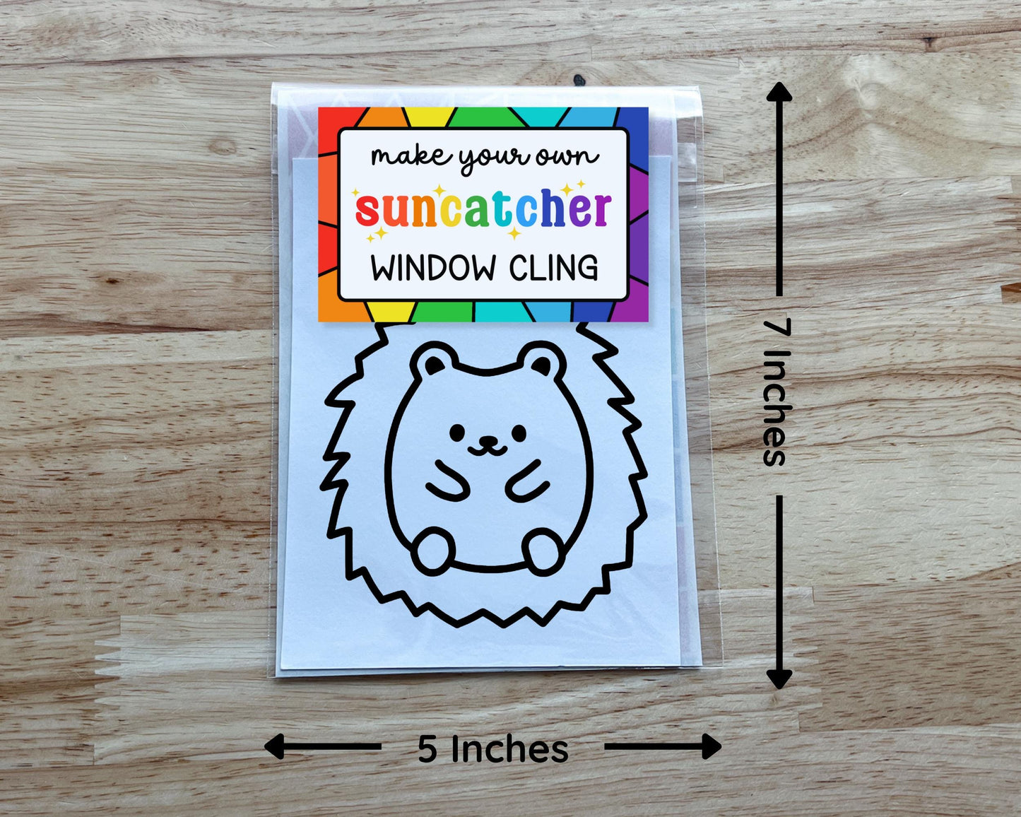 Forest Animal Suncatcher Sticker Craft Kit, Set of 4
