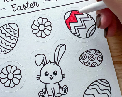 Easter Color Your Own Stickers