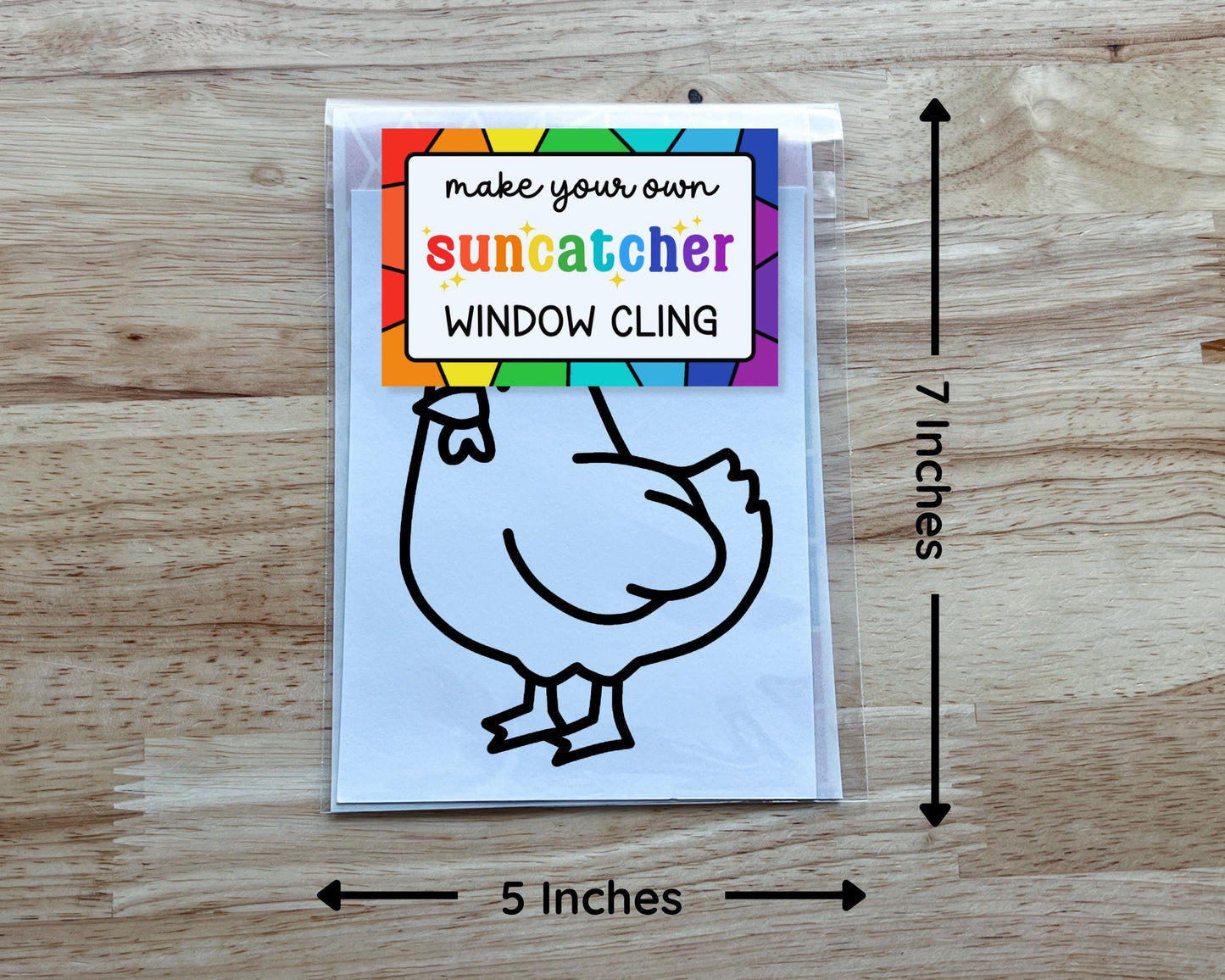Farm Animal Suncatcher Sticker Craft Kit, Set of 4