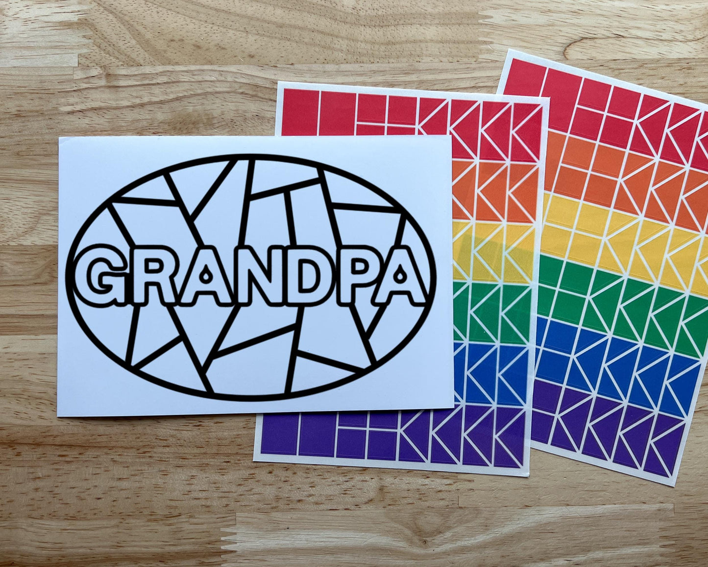 Grandpa Suncatcher Sticker Craft Kit