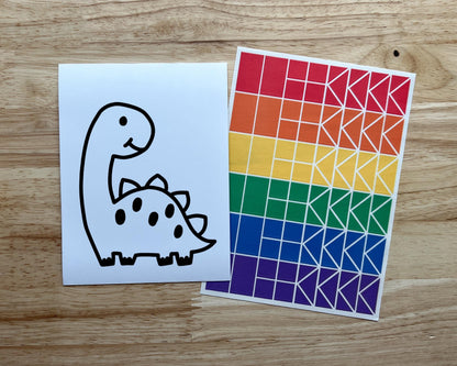 Brontosaurus Suncatcher Sticker Craft Kit
