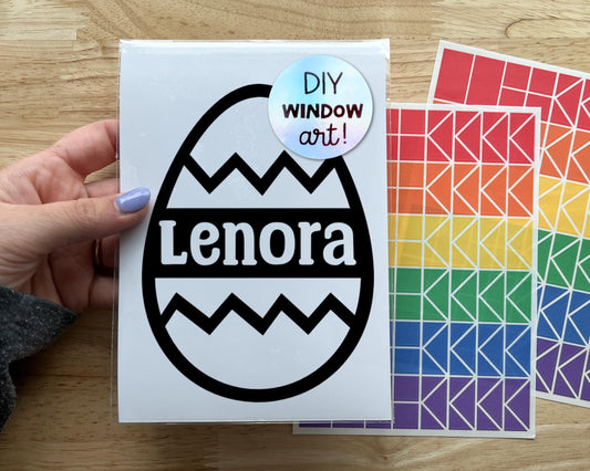 Personalized Easter Egg Suncatcher Sticker Craft Kit