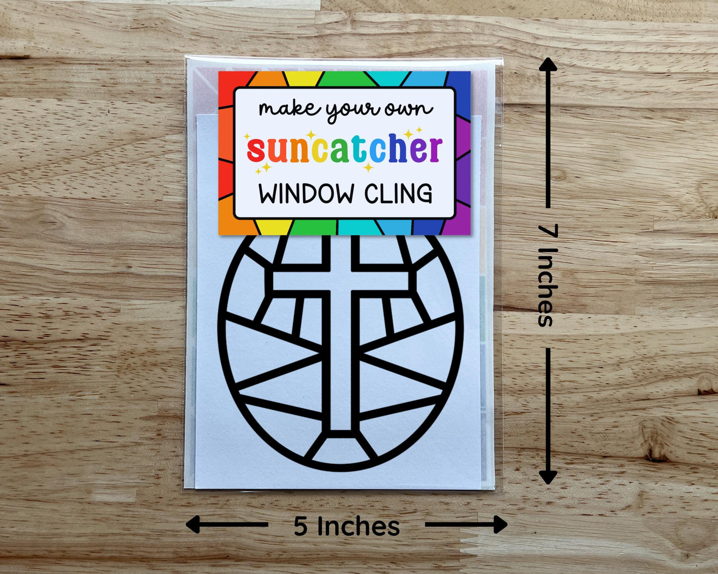 Cross Suncatcher Sticker Easter Craft Kit