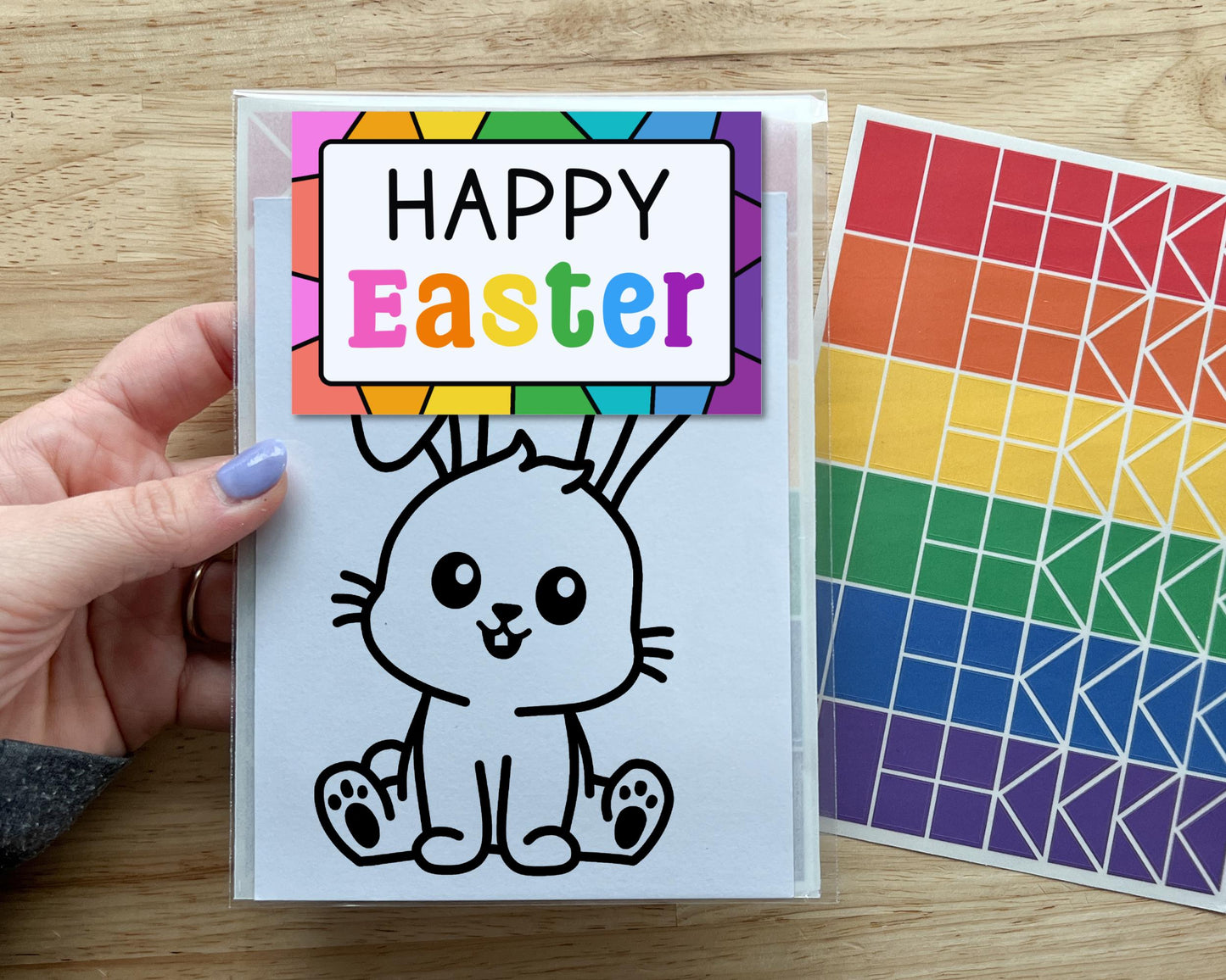 Easter Bunny Suncatcher Sticker Craft Kit