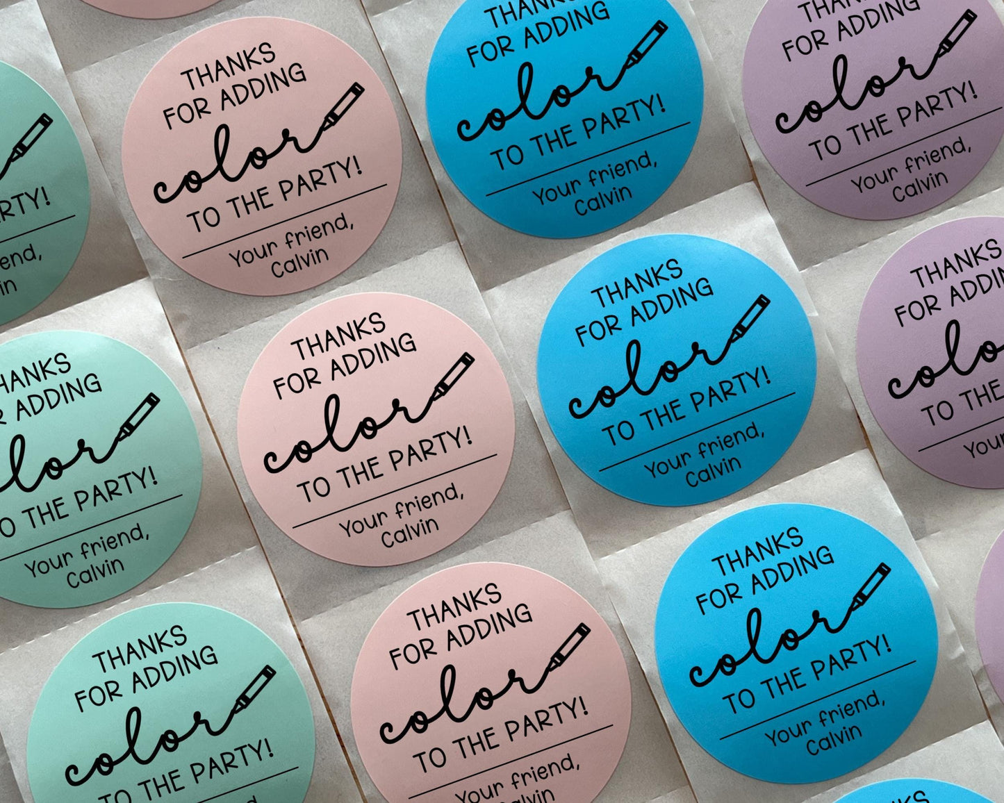 Coloring Party Favor Labels (set of 10)