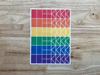 Rainbow Stained Glass Stickers