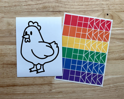 Chicken Suncatcher Craft Party Favor